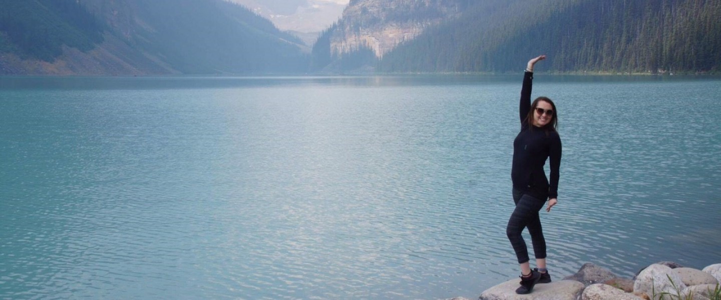 Alana adult with CF at Lake Louise