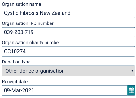 ird screenshot tax receipts