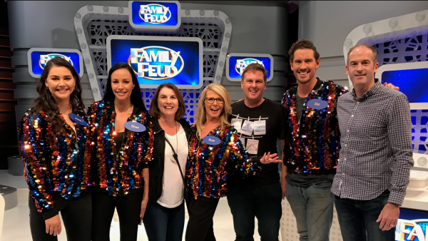Anthea Kelly and Niall with the stars at Family Feud April 2018